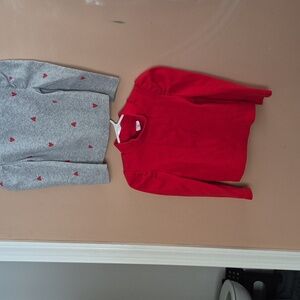 GAP Gray and Red Long Sleeve Kids Tees
